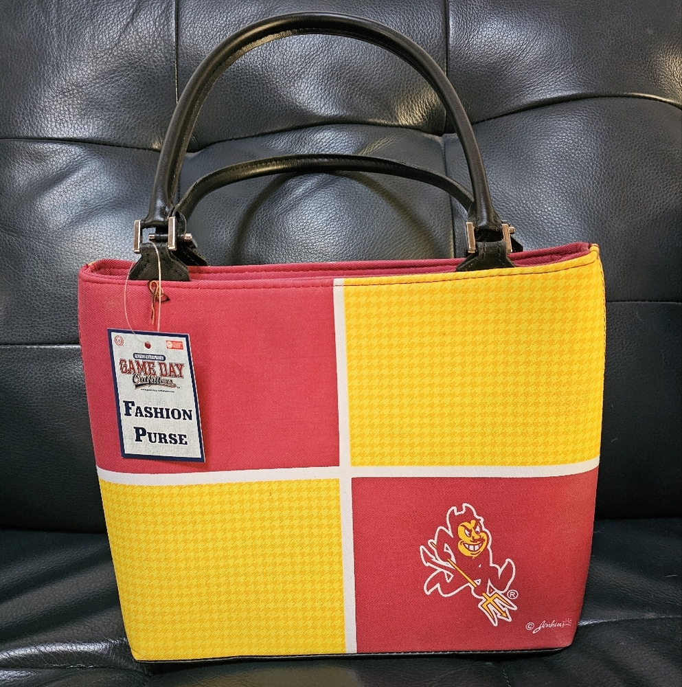 ASU Sun Devils Red and Yellow Fashion Purse